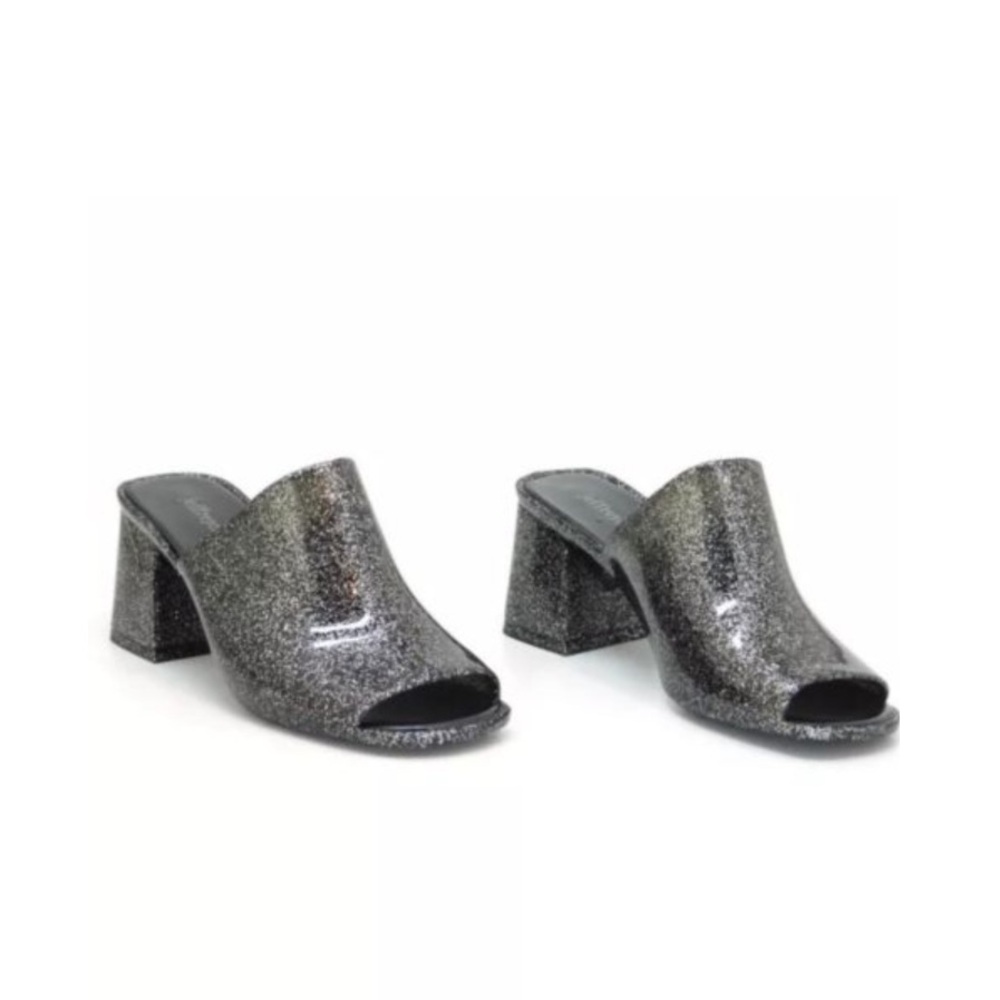 LIKE NEW Jeffrey Campbell heeled mule jelly shoes